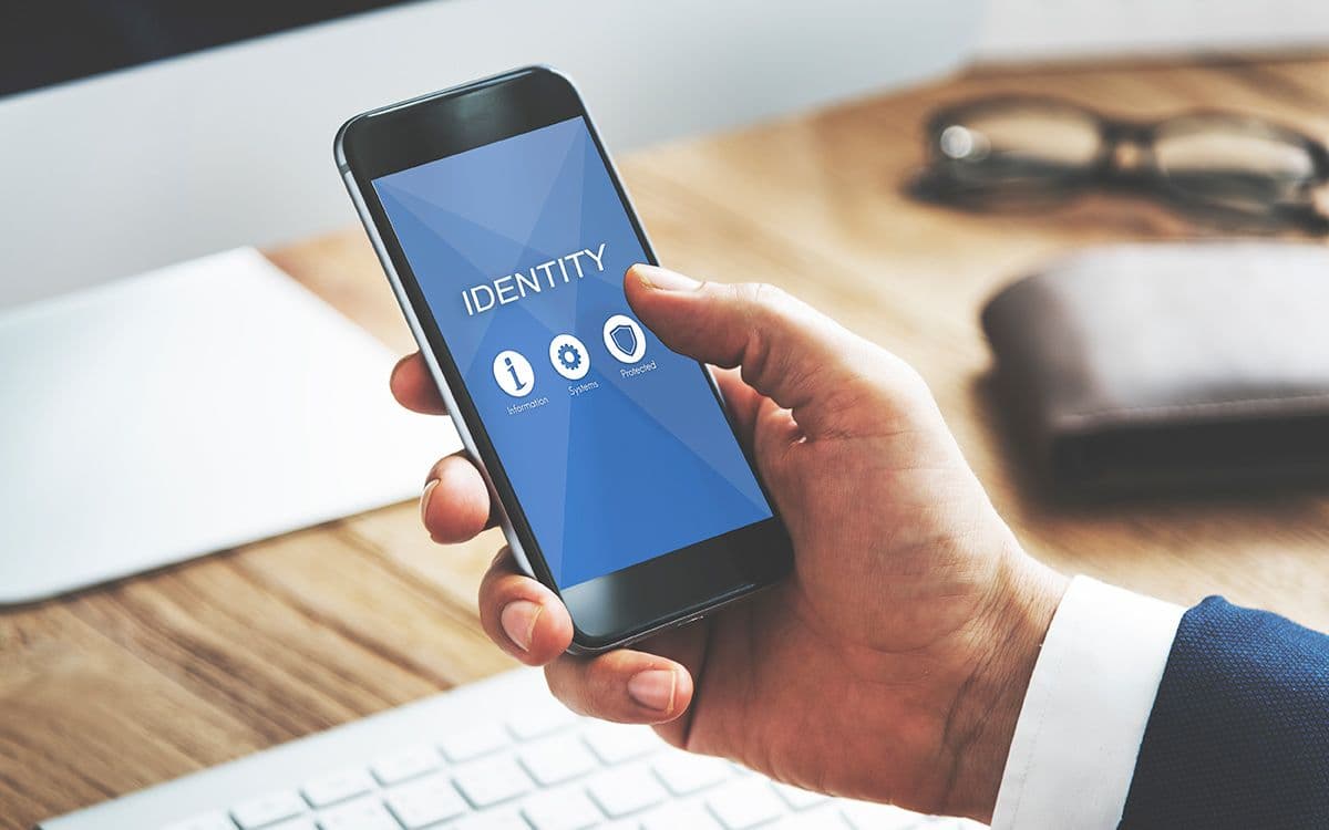 privacy security data protection shield graphic on mobile